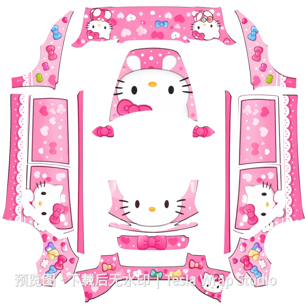 Hello Kitty 主题 - Model 3 (2024+) Standard & Premium