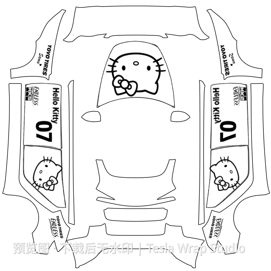 Model 3 (2024+) Standard & Premium 编号 #3671 自定义模板 - Model 3 (2024+) Standard & Premium 特斯拉喷漆车间模板
