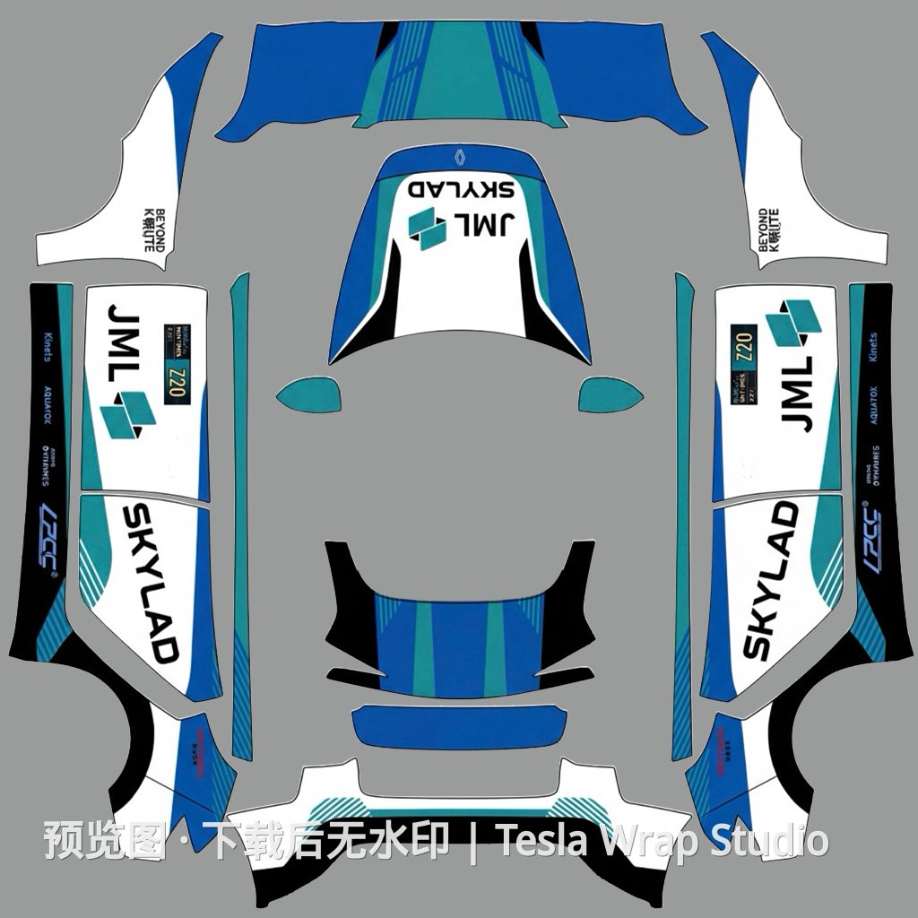 飞驰人生主题 - Model 3 (2024+) Standard & Premium - Model 3 (2024+) Standard & Premium 特斯拉喷漆车间模板