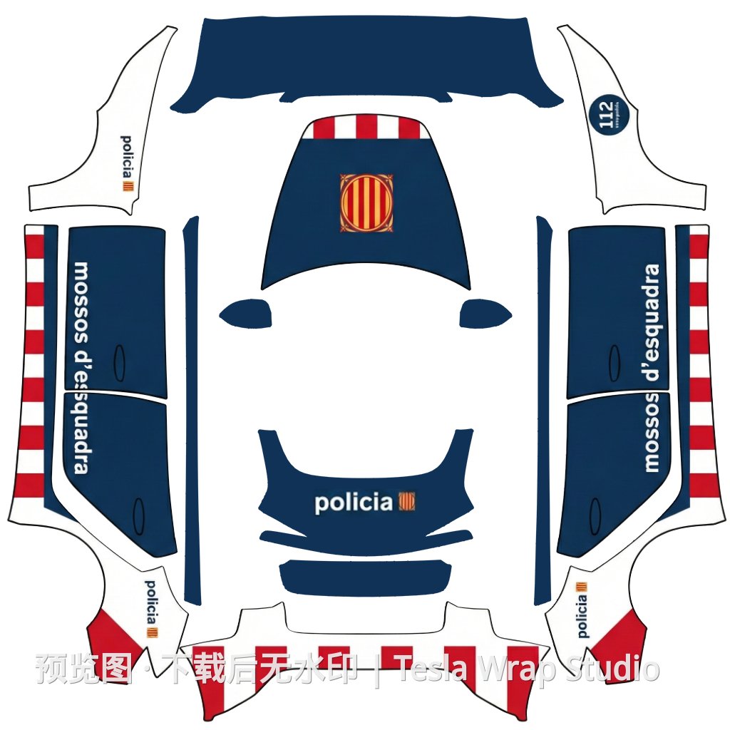 Model 3 (2024+) Standard & Premium 编号 #3078 自定义模板 - Model 3 (2024+) Standard & Premium 特斯拉喷漆车间模板