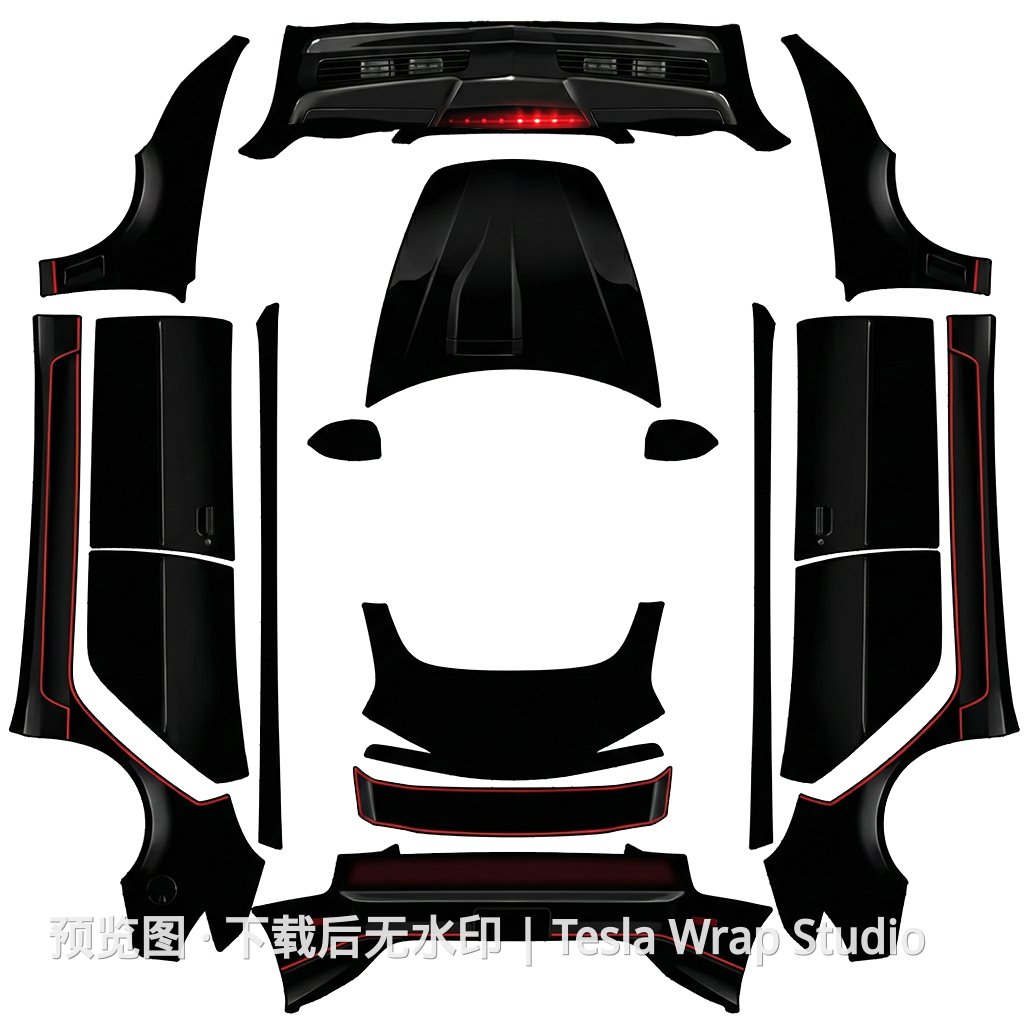 酷主题 - Model 3 (2024+) Standard & Premium - Model 3 (2024+) Standard & Premium 特斯拉喷漆车间模板