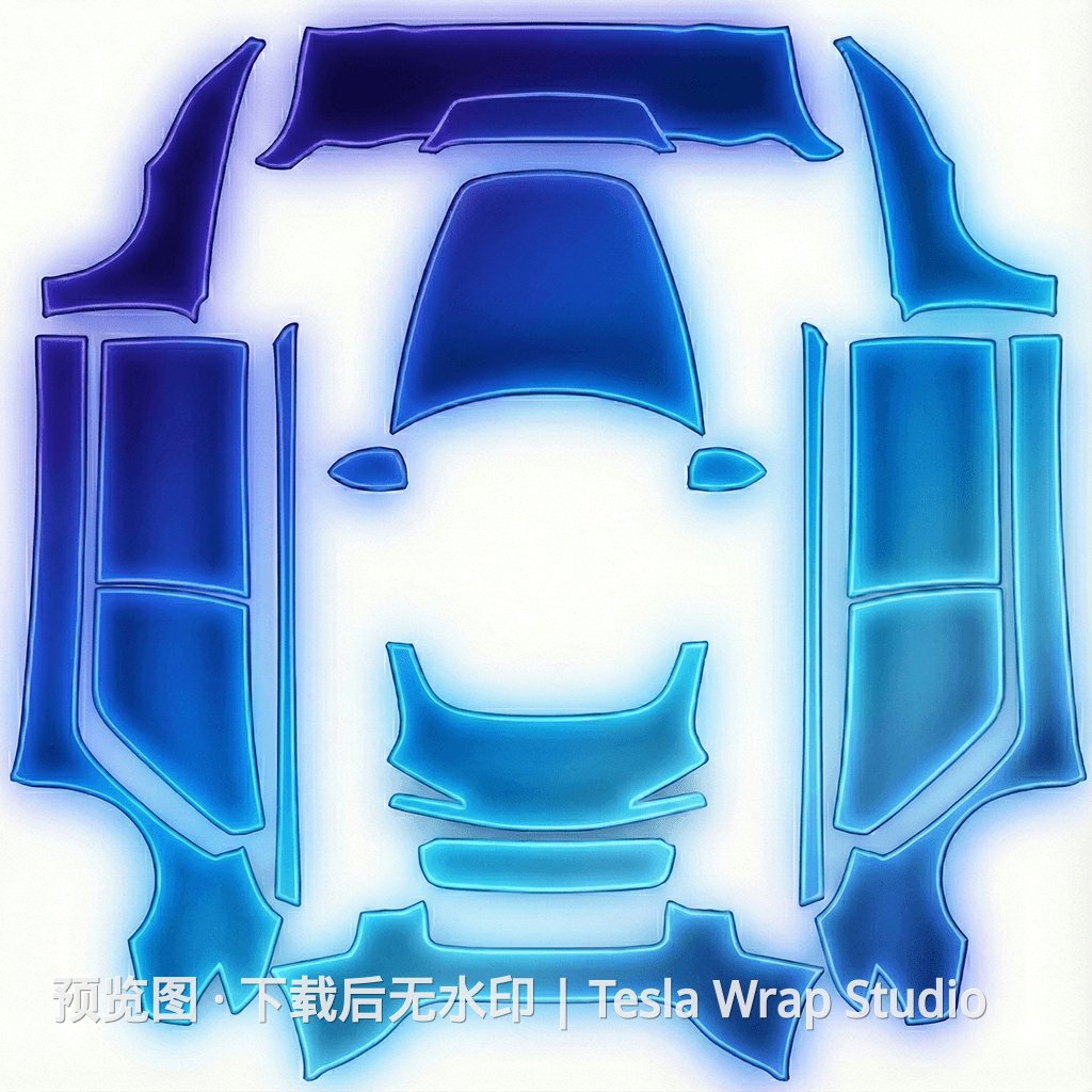 Model 3 (2024+) Standard & Premium 编号 #9193 自定义模板 - Model 3 (2024+) Standard & Premium 特斯拉喷漆车间模板