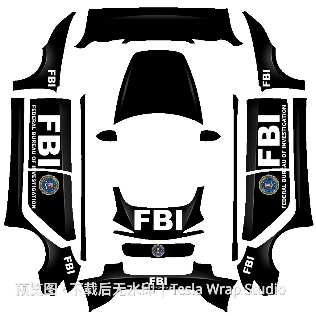FBI 主题 - Model 3 (2024+) Standard & Premium - Model 3 (2024+) Standard & Premium 特斯拉喷漆车间模板