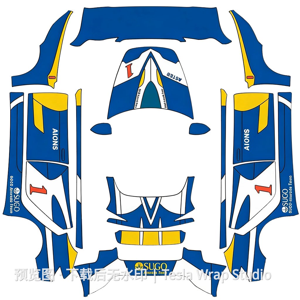 四驱小子系列 3 - Model 3 (2024+) Standard & Premium - Model 3 (2024+) Standard & Premium 特斯拉喷漆车间模板