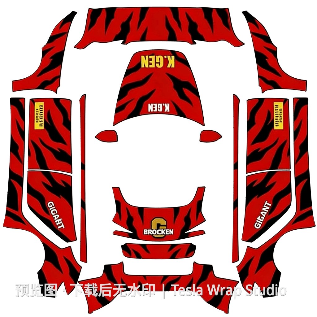 四驱小子系列涂装 6 - Model 3 (2024+) Standard & Premium - Model 3 (2024+) Standard & Premium 特斯拉喷漆车间模板