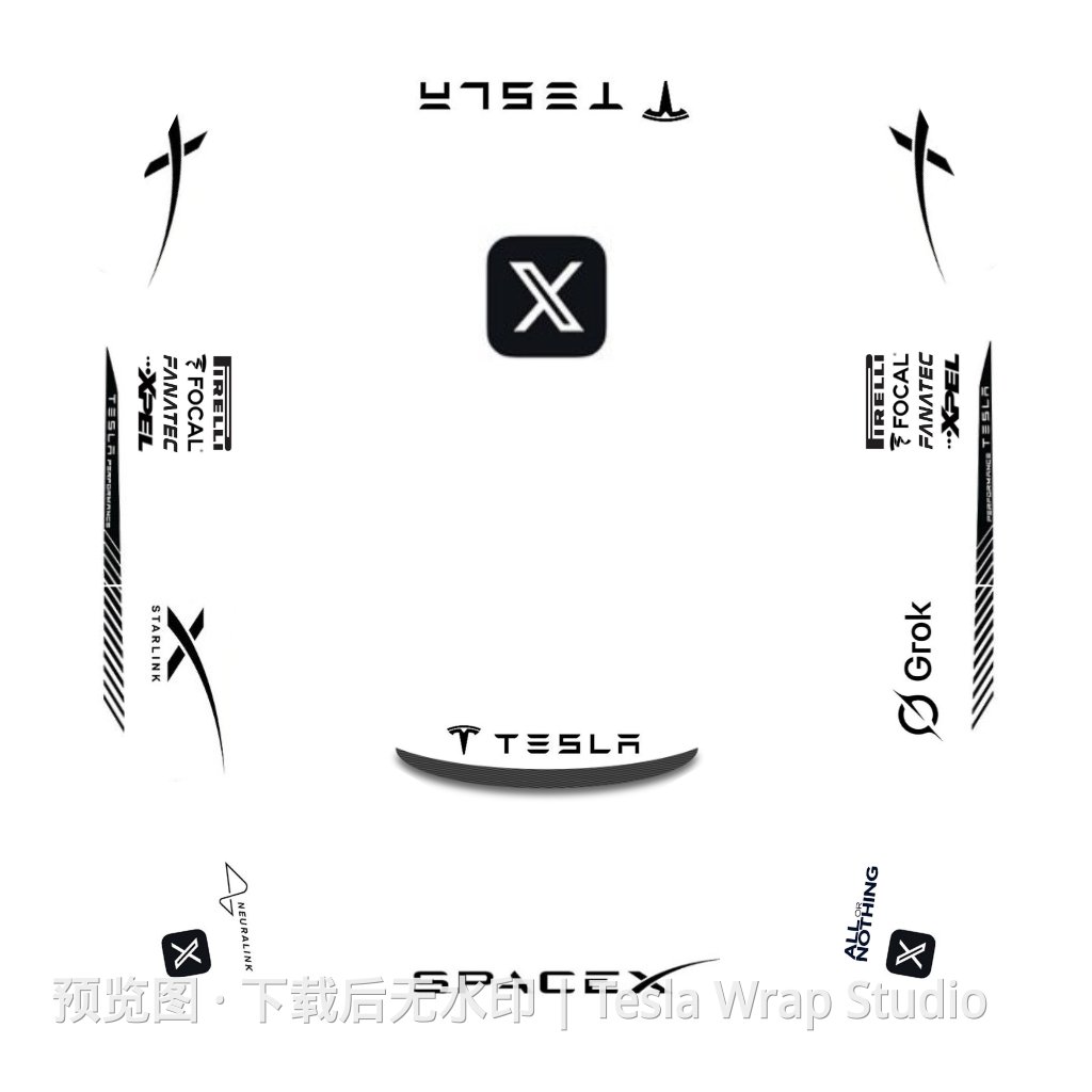 Model 3 (2024+) Standard & Premium 编号 #9859 自定义模板 - Model 3 (2024+) Standard & Premium 特斯拉喷漆车间模板