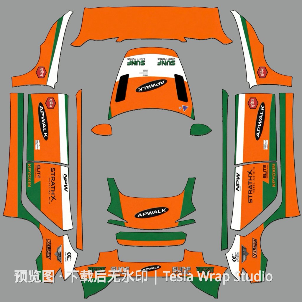 飞驰人生主题 - Model 3 (2024+) Standard & Premium - Model 3 (2024+) Standard & Premium 特斯拉喷漆车间模板