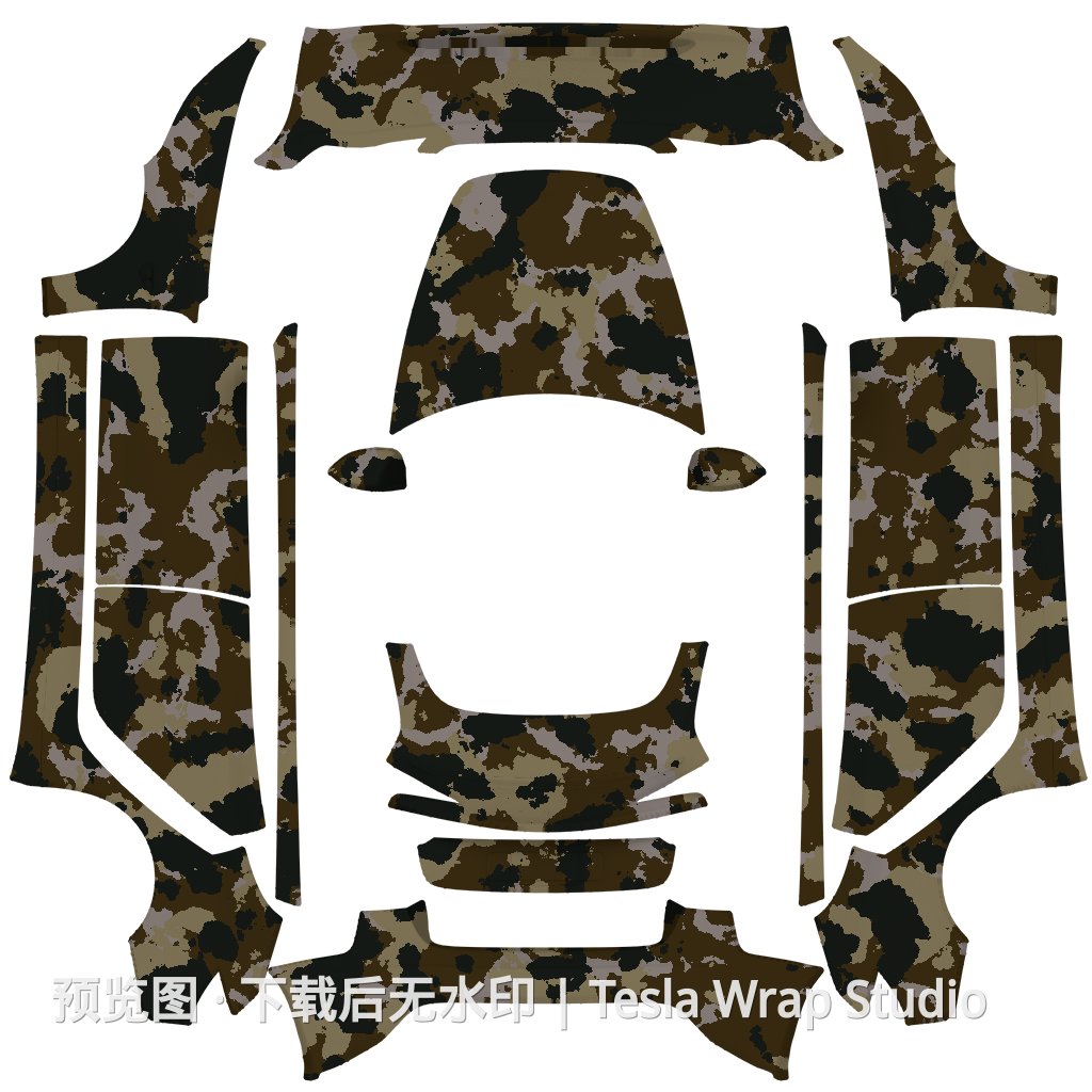 Model 3 (2024+) Standard & Premium 编号 #2058 自定义模板 - Model 3 (2024+) Standard & Premium 特斯拉喷漆车间模板