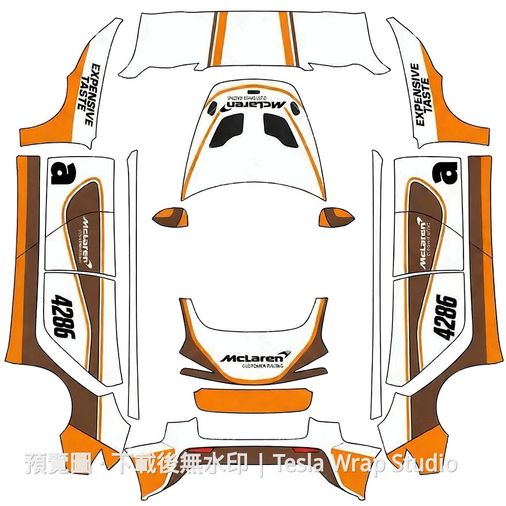 McLaren 主題 - Model 3 (2024+) Standard & Premium