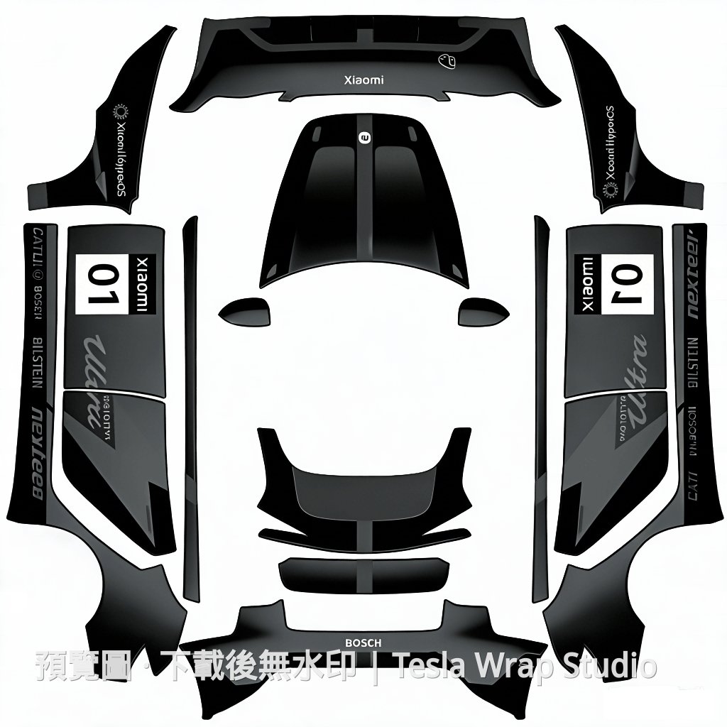 小米 Ultra 黑武士主題 - Model 3 (2024+) Standard & Premium