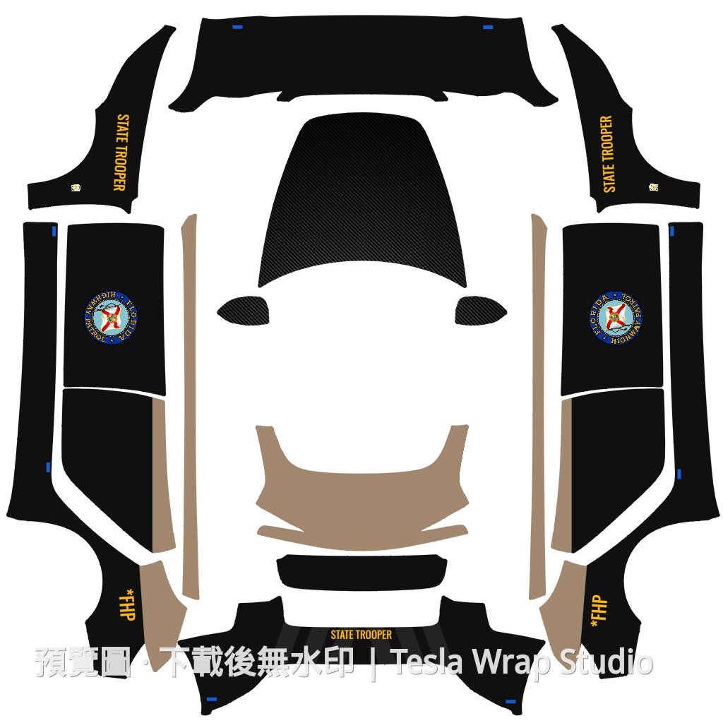 Model 3 (2024+) Standard & Premium 編號 #6707 自訂範本