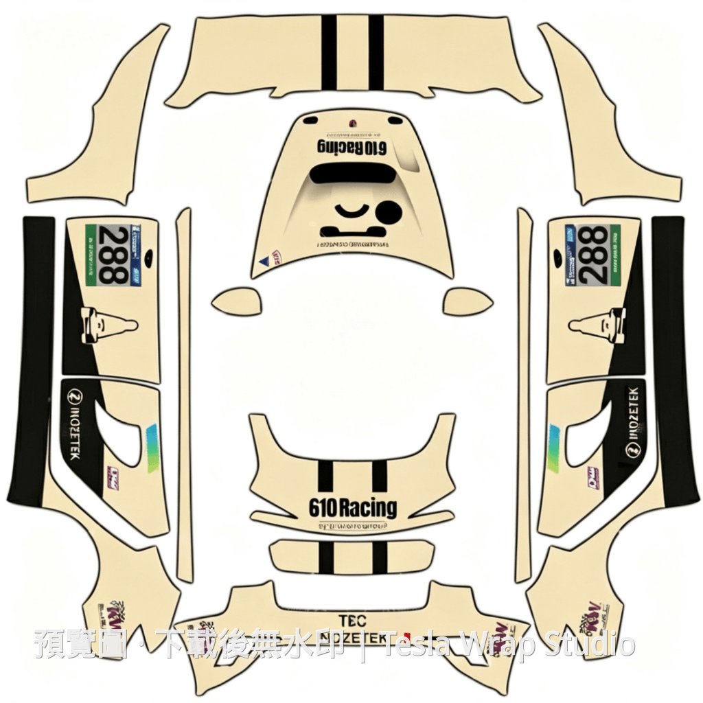 288 Porsche 911 GT3 Cup 主題 2 - Model 3 (2024+) Standard & Premium