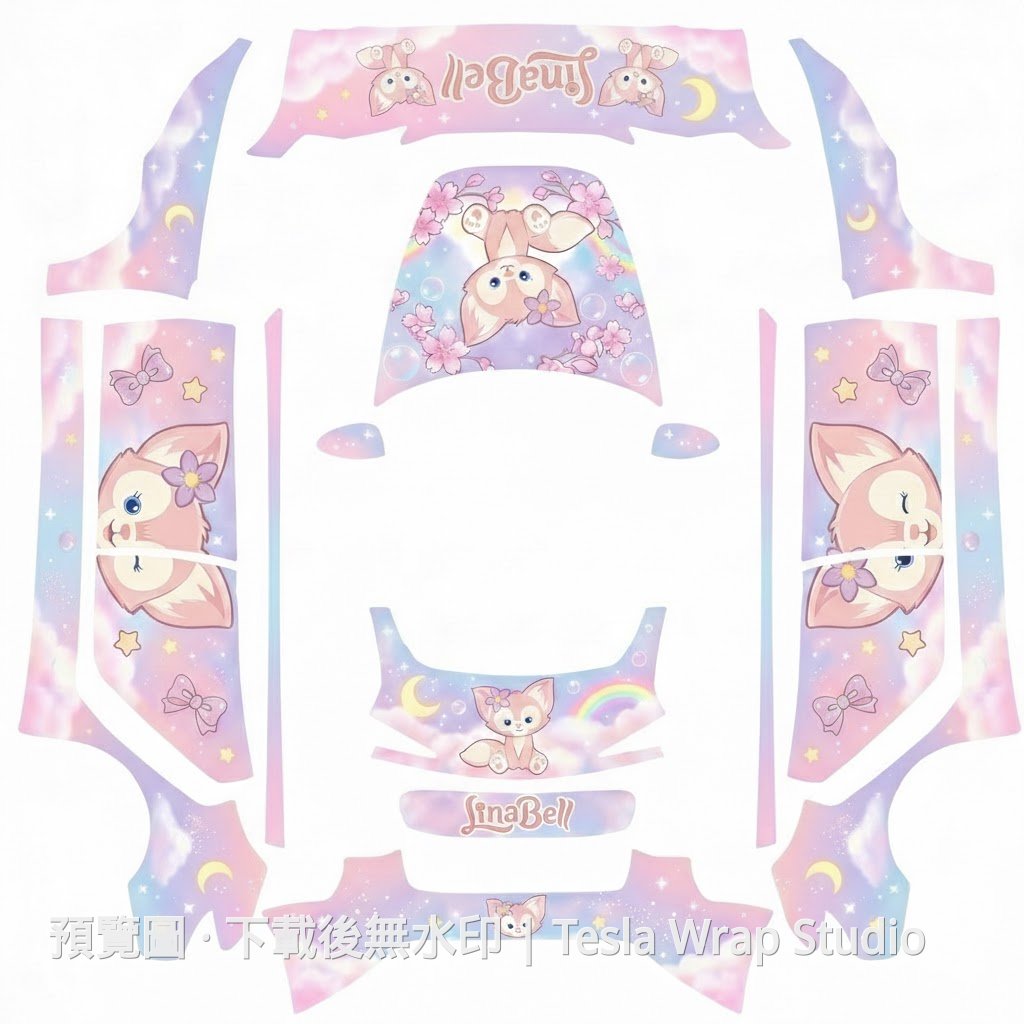 Model 3 (2024+) Standard & Premium Disney LinaBell 主題車體外觀範本