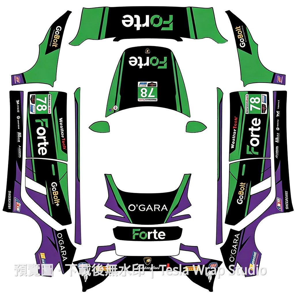 Lamborghini GT3 主題 - Model 3 (2024+) Standard & Premium
