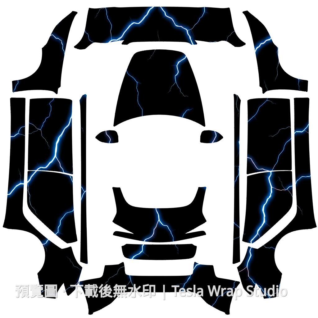 Model 3 (2024+) Standard & Premium 閃電主題車體外觀範本
