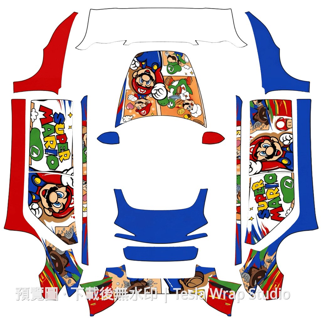 煥新版 Model 3 Mario 車身範本 - Model 3 (2024+) Standard & Premium
