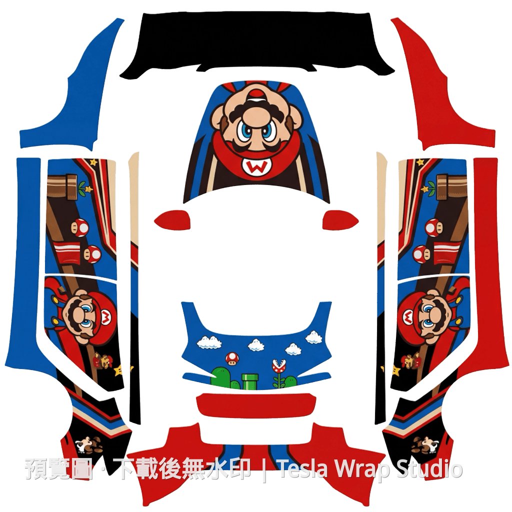 煥新版 Model 3 Mario 自訂外觀 - Model 3 (2024+) Standard & Premium