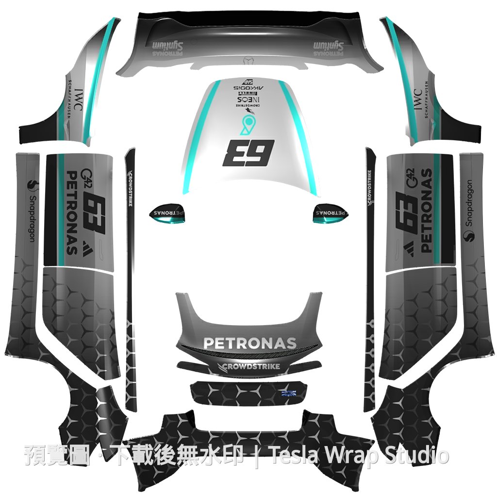 煥新 Model 3P 塗鴉 63 烤漆風格車體外觀範本