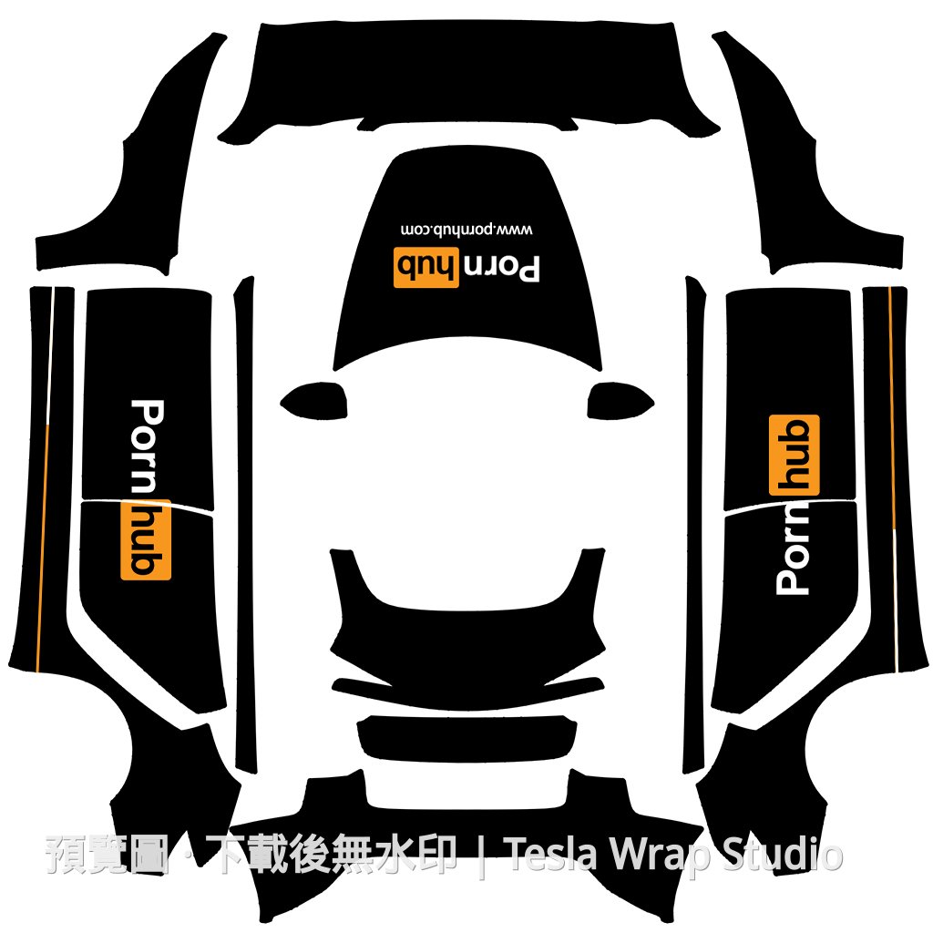 Pornhub 主題 - Model 3 (2024+) Standard & Premium