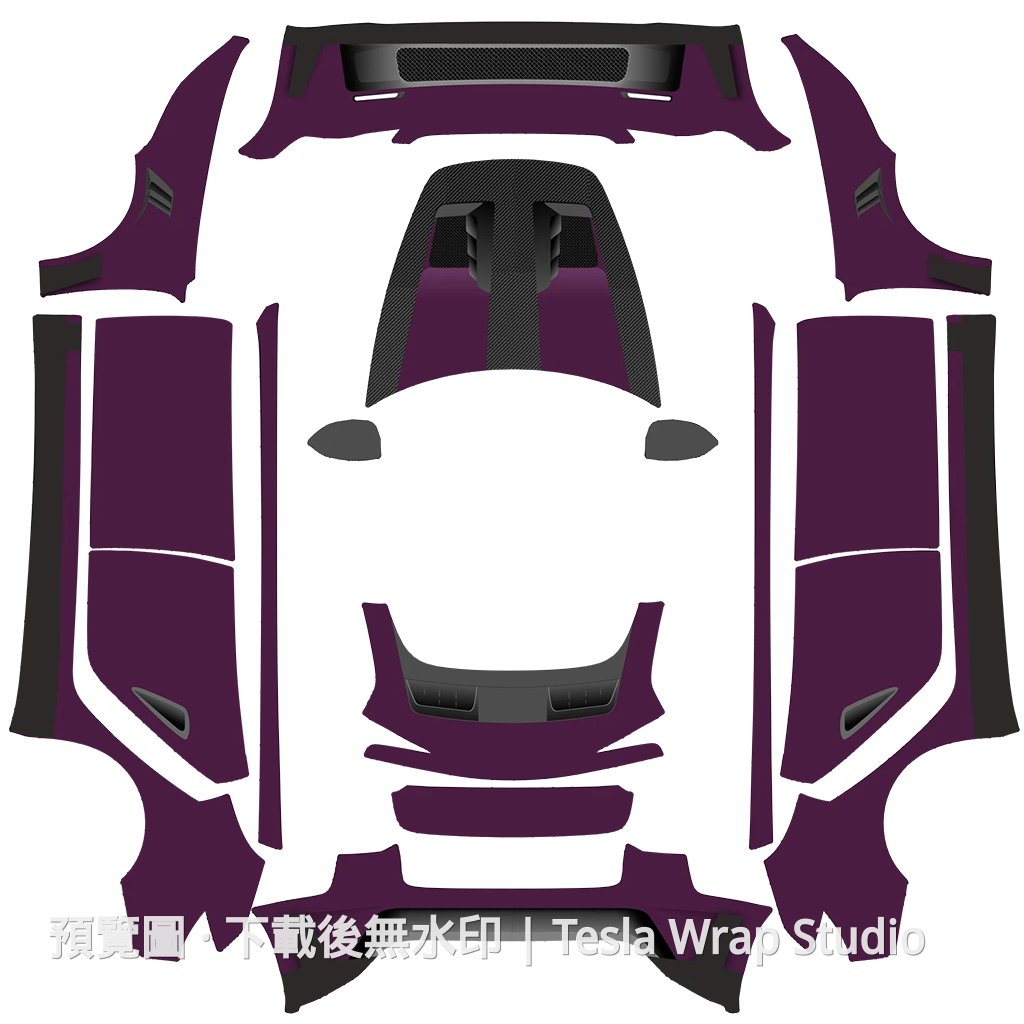 GT3 RS 紫色主題 - Model 3 (2024+) Standard & Premium