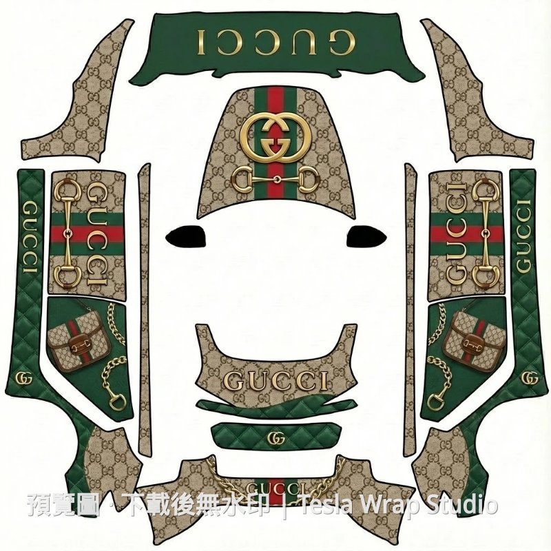 Model 3 (2024+) Standard & Premium Gucci 主題車體外觀範本