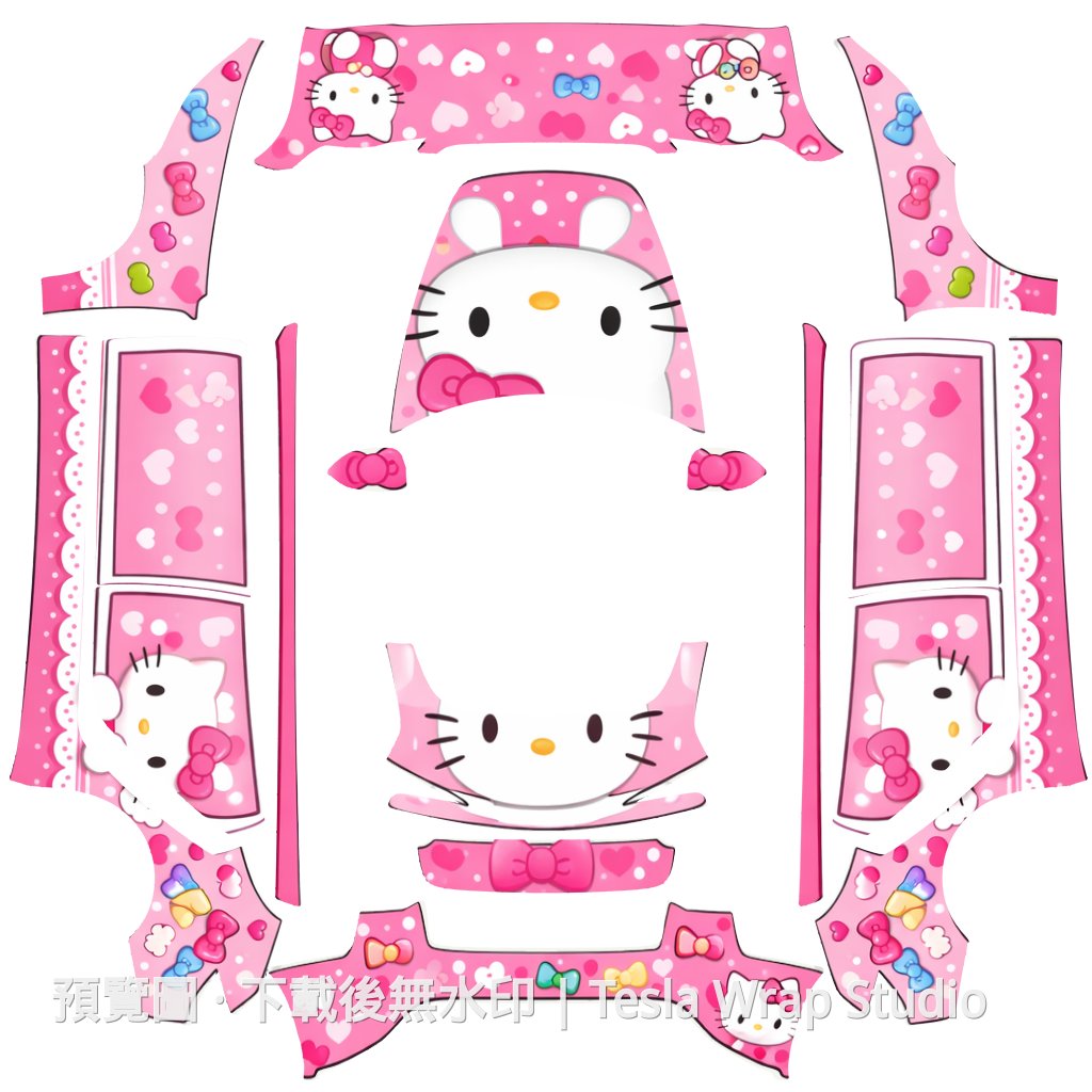 Hello Kitty 主題 - Model 3 (2024+) Standard & Premium