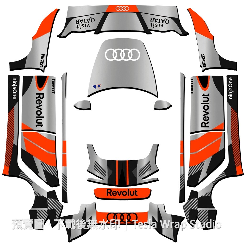 Audi F1 賽車塗裝 - Model 3 (2024+) Standard & Premium