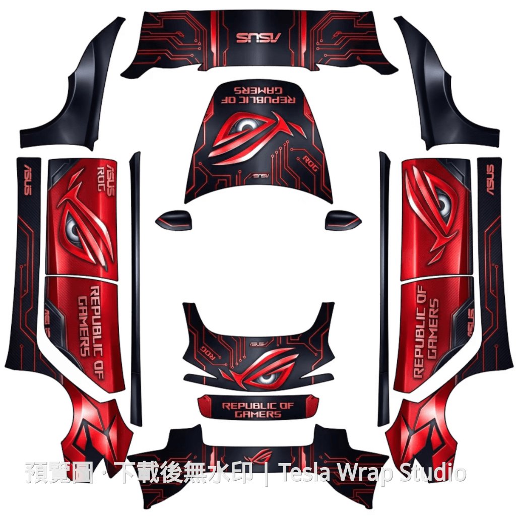 ASUS ROG 無畏之眼 Tesla 塗裝 - Model 3 (2024+) Standard & Premium