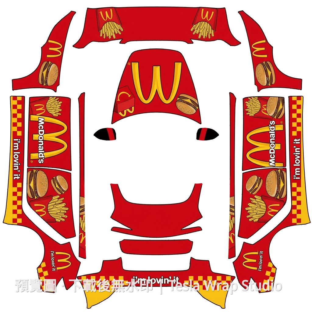 McDonald's 漢堡薯條主題 - Model 3 (2024+) Standard & Premium
