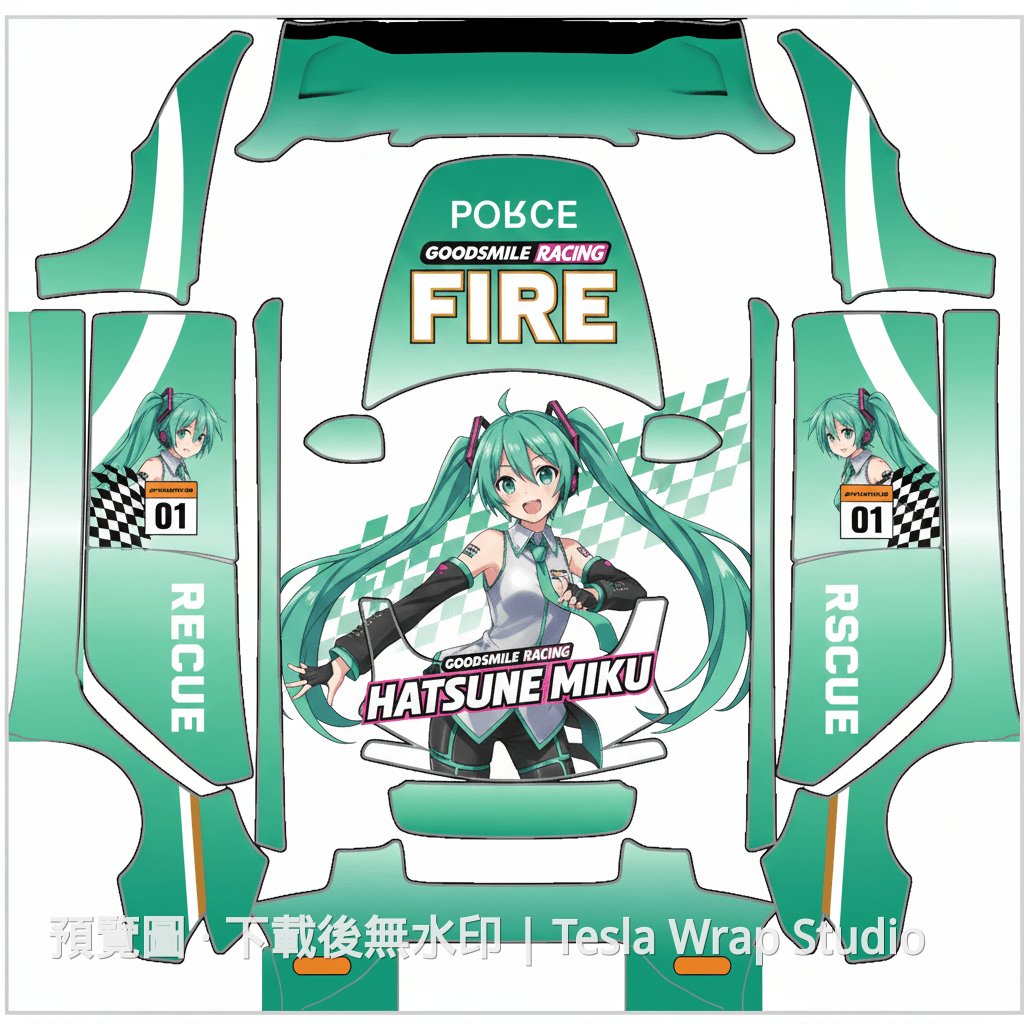 Model 3 (2024+) Standard & Premium Miku 同人 Beta 主題車體外觀範本