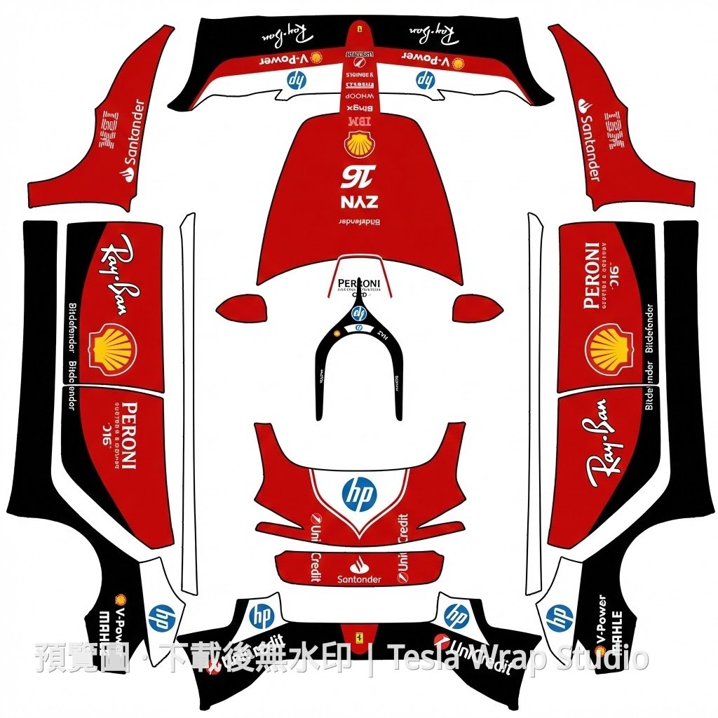 Ferrari 2026 SF-26 主題 - Model 3 (2024+) Standard & Premium