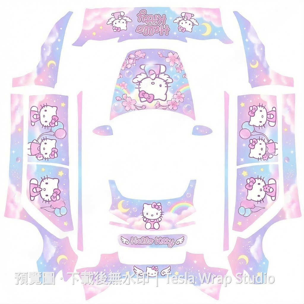 Hello Kitty 粉夢主題 - Model 3 (2024+) Standard & Premium
