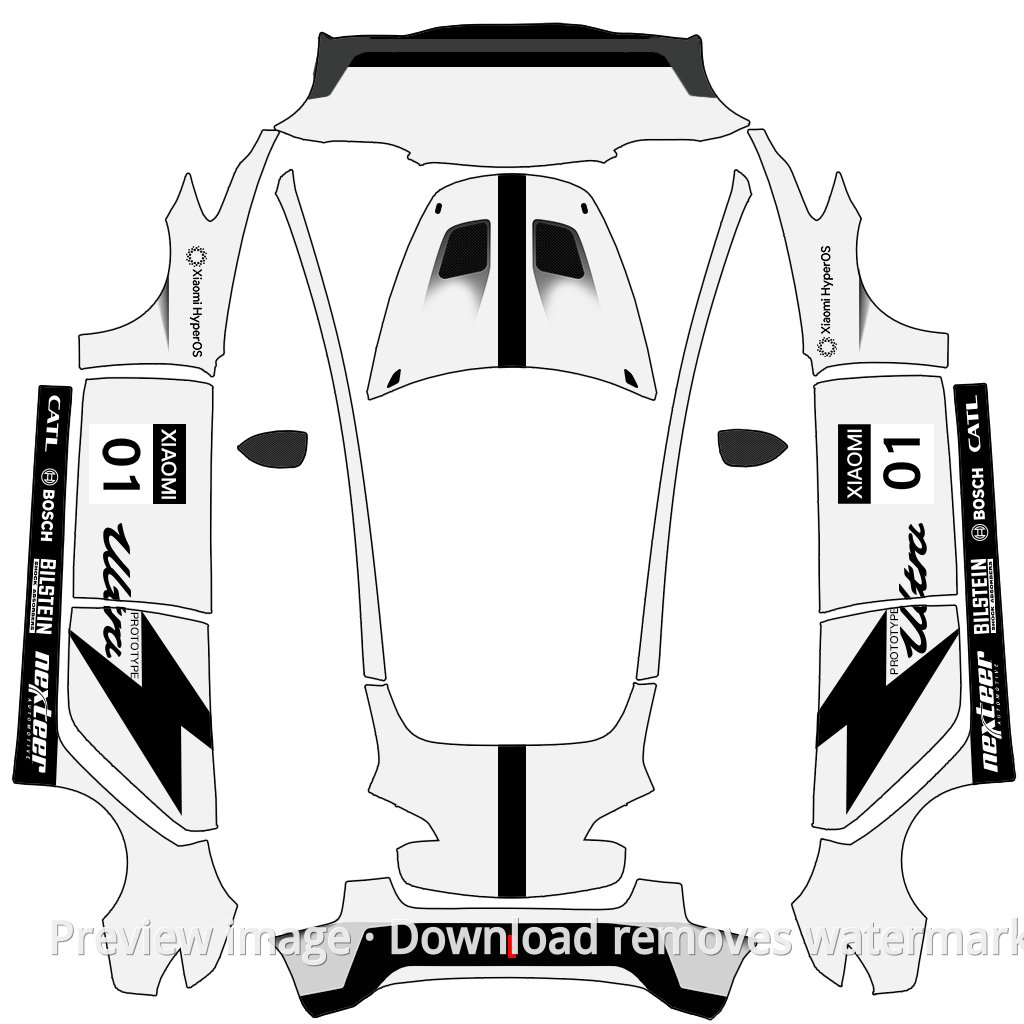 Xiaomi SU7 U White HD Edition Theme - Model 3