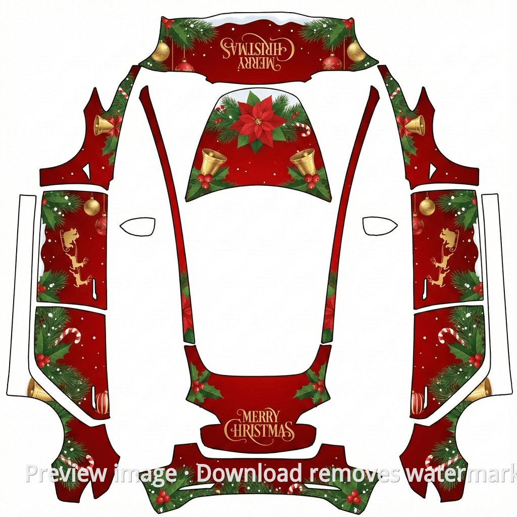Christmas Theme Model 3 Wrap Template