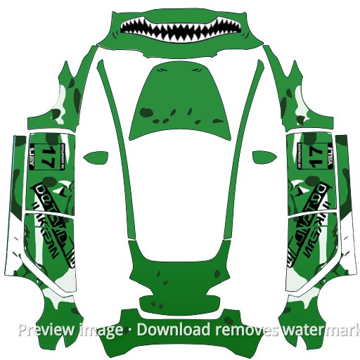 Dinosaur Theme Model 3 Wrap Template
