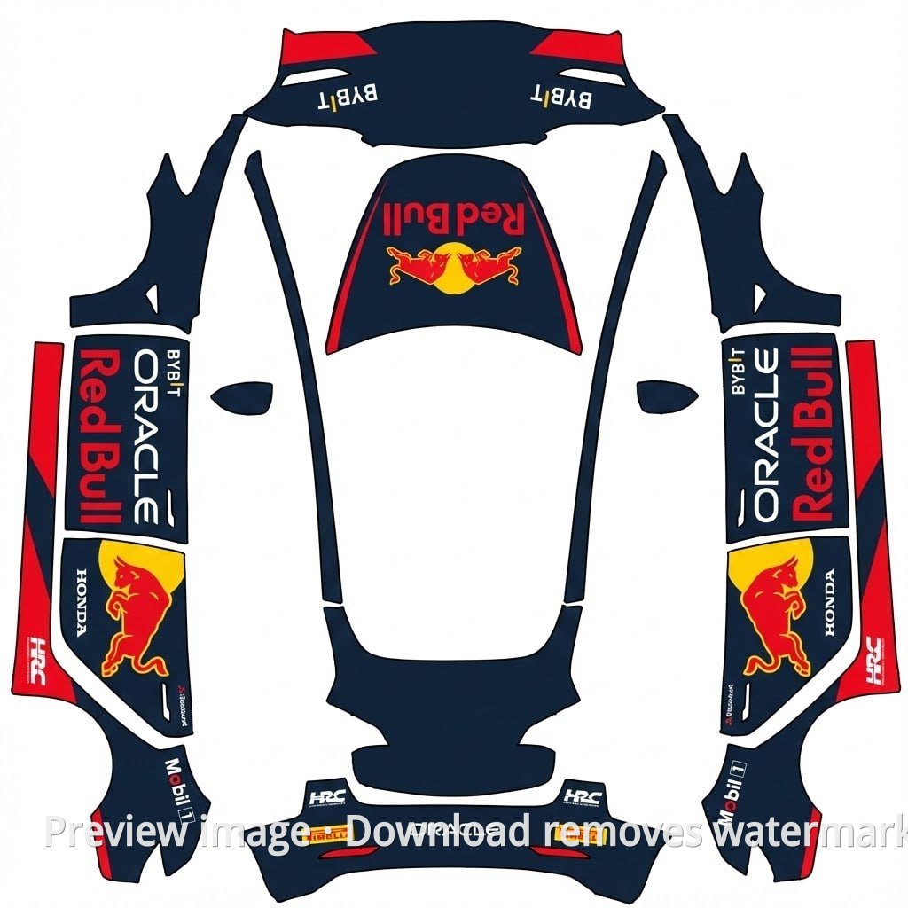 Red Bull Cool Style Model 3 Wrap Template