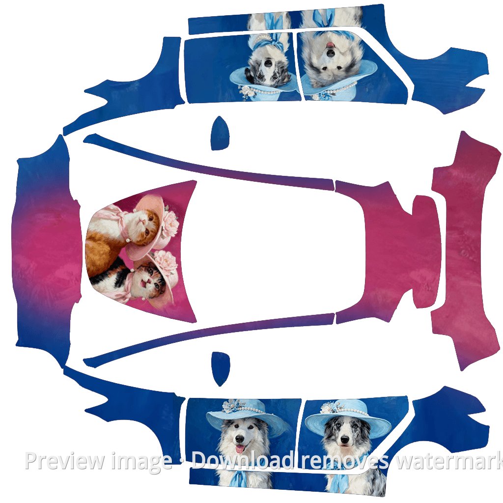 Model 3 Shako Pet Theme Wrap Template