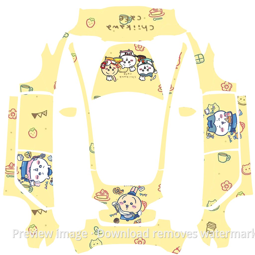 Chiikawa Food and Coffee Cute Theme 2 - Model 3