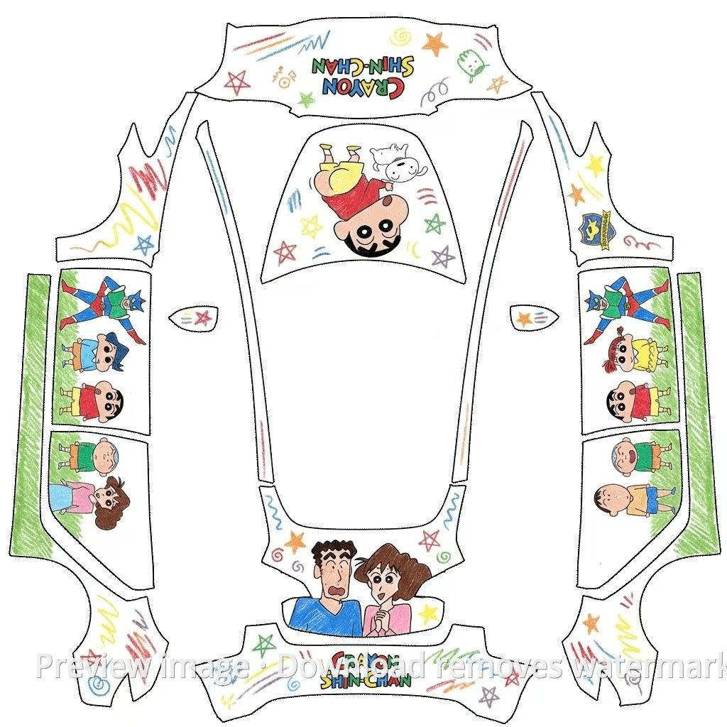 Hand-Drawn Crayon Shin-chan Wrap Design - Model 3