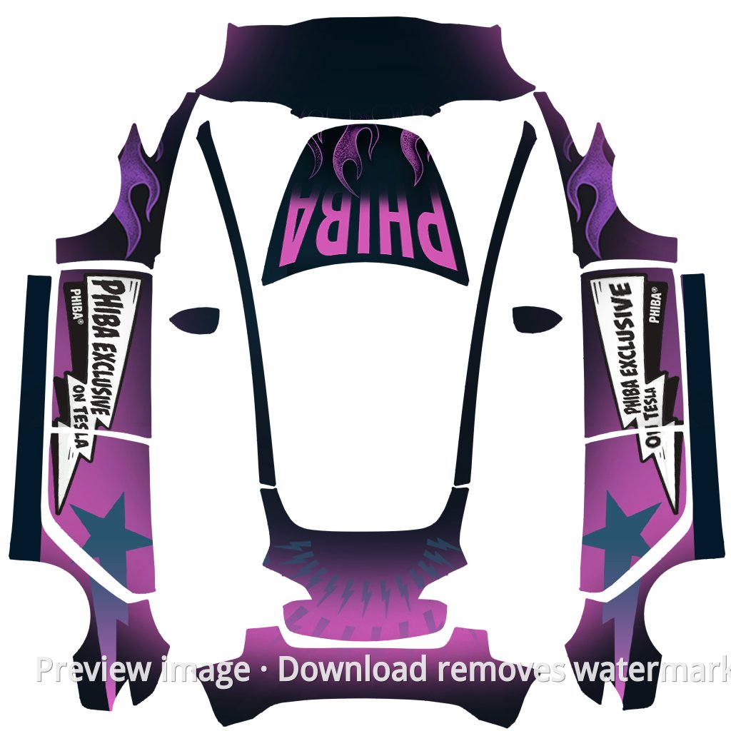 Purple Phantom Flame Theme - Model 3
