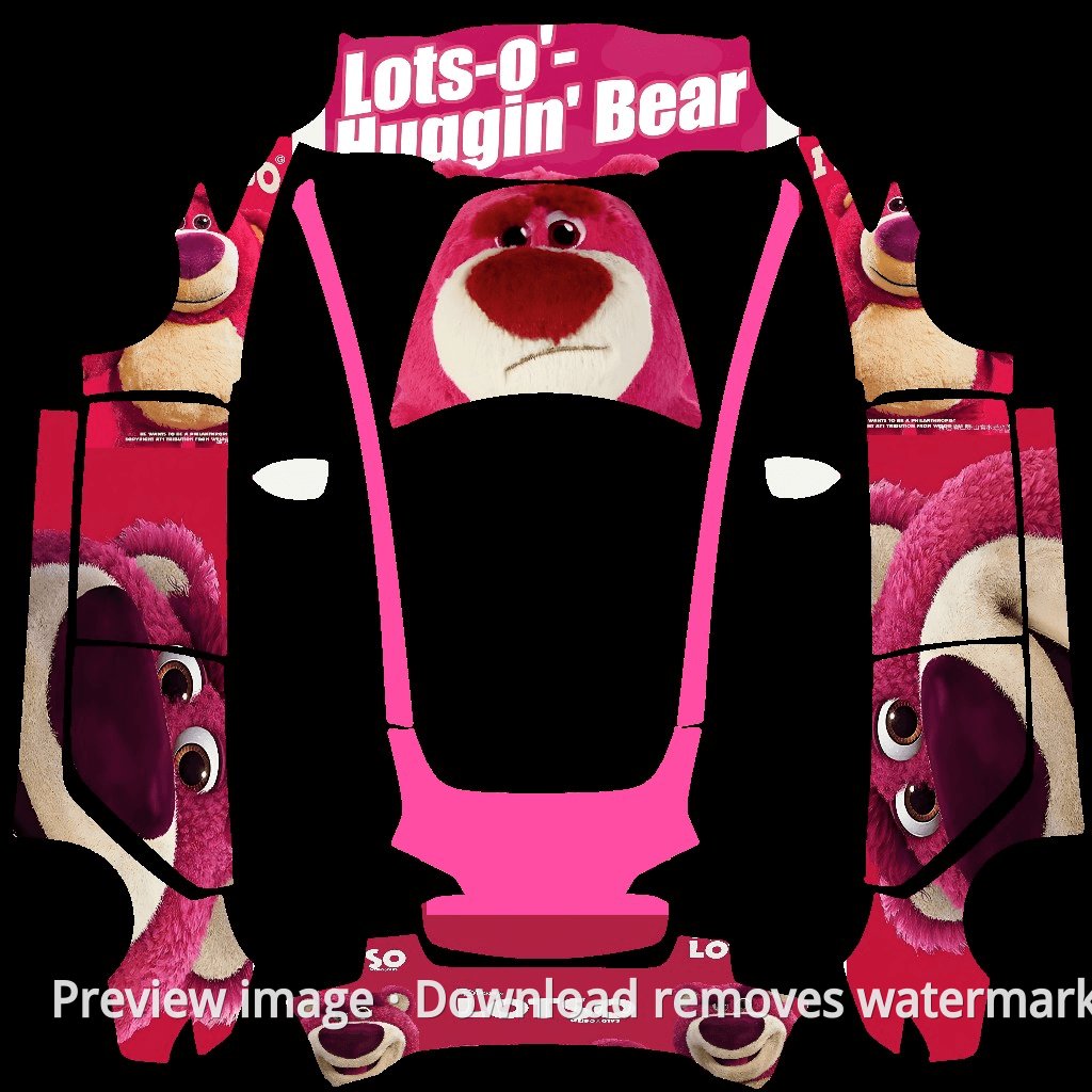 Model 3 Strawberry Bear Theme Wrap Template