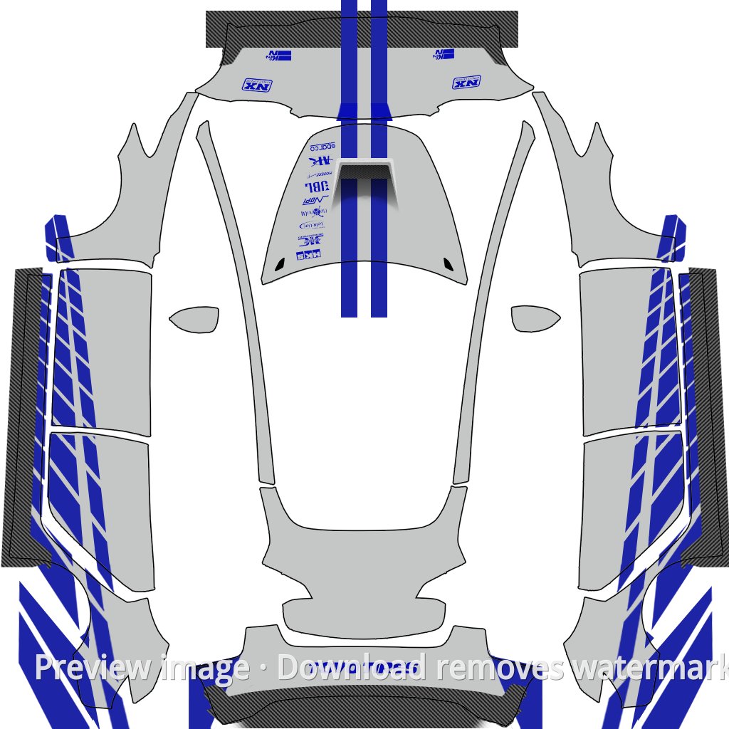 GTR R34 Paul Walker Wrap Design - Model 3