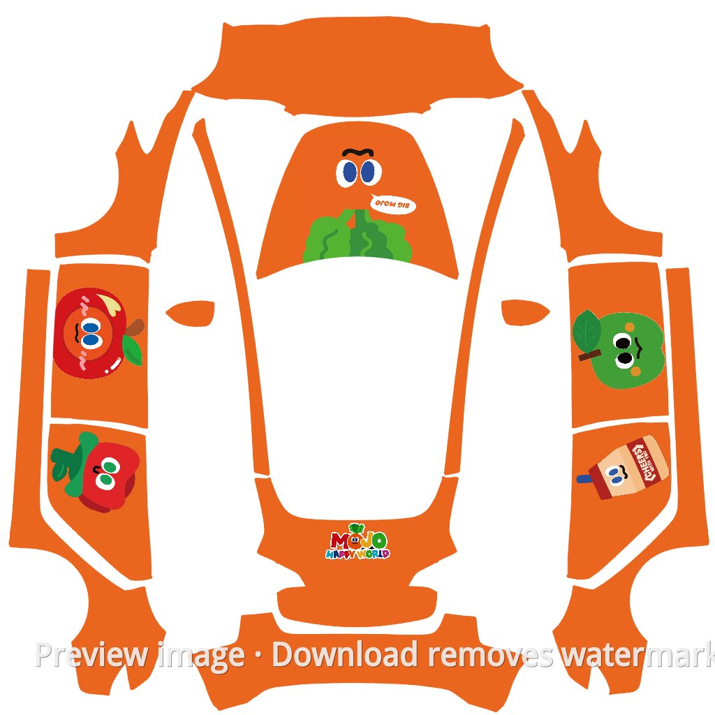 Orange Bubu Skin - Model 3