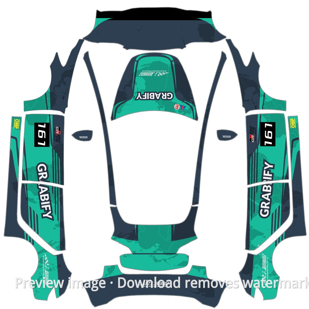 Racing Theme Model 3 Wrap Template
