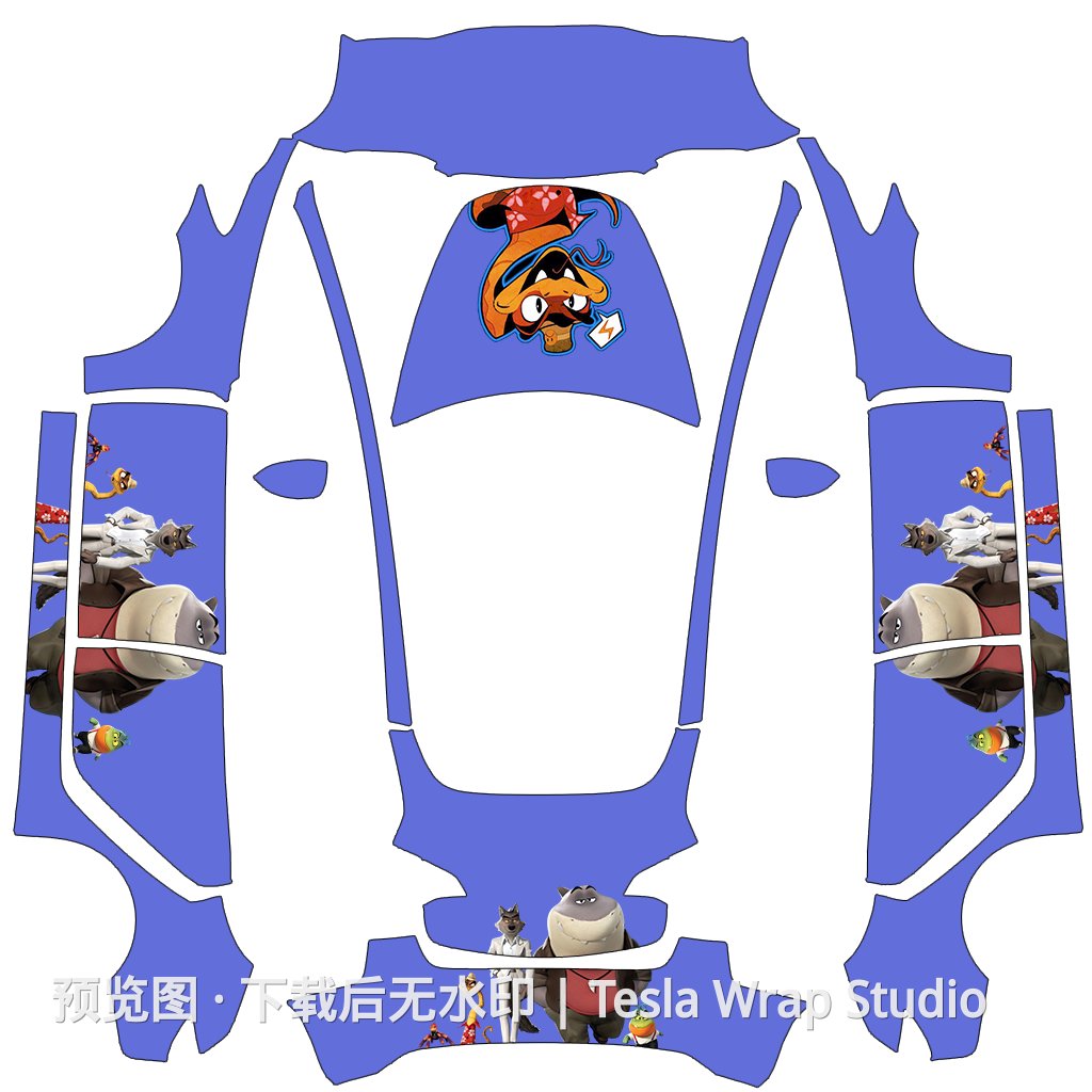 坏蛋联盟 2 主题 - Model 3 - Model 3 特斯拉喷漆车间模板