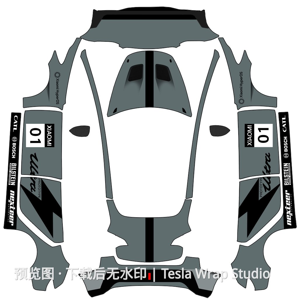 小米 SU7 U 灰色高清版主题 - Model 3