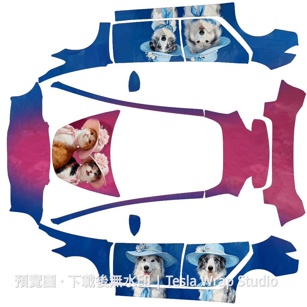 Model 3 莎科寵物主題車體外觀範本