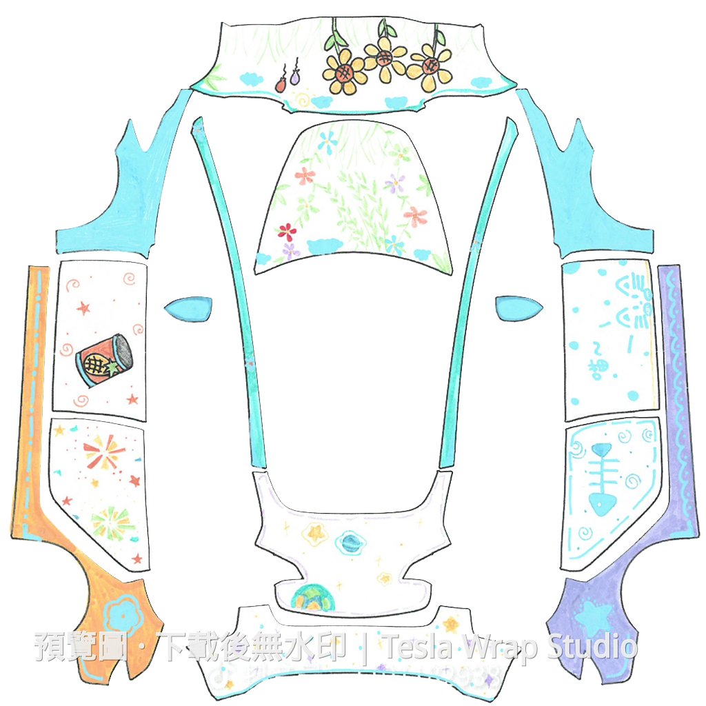 Model 3 Flower 1 車體外觀範本
