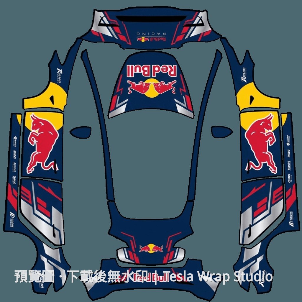 Model 3 Red Bull 紅牛主題車體外觀範本