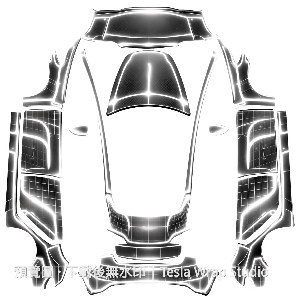 電光線條 Model 3 車體外觀範本